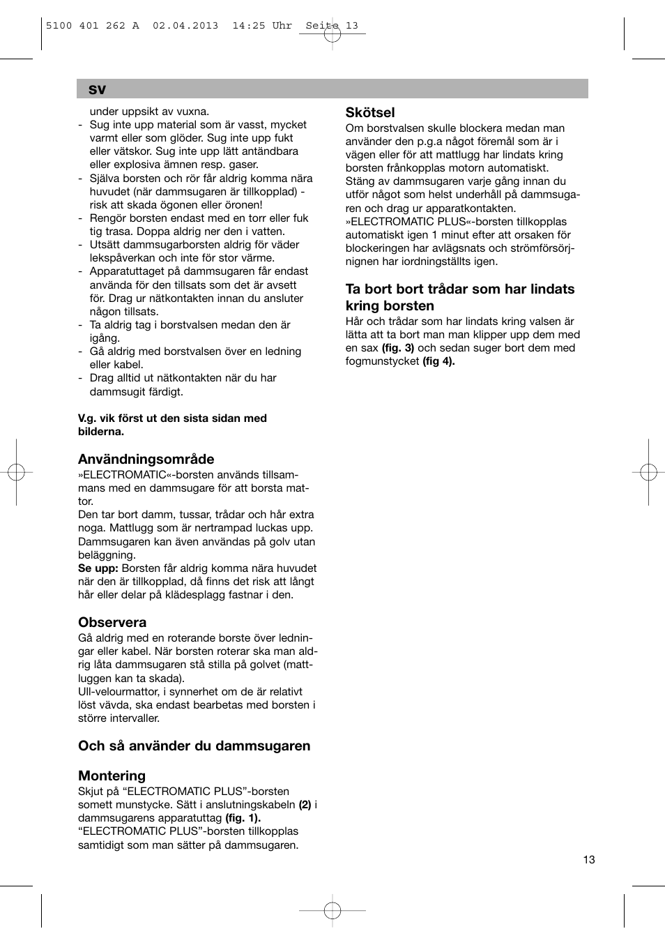 Bosch BHS41892 User Manual | Page 13 / 35