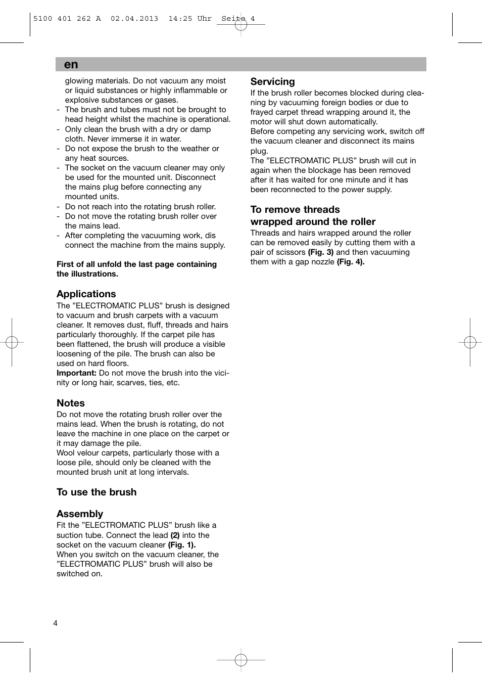 Bosch BHS41892 User Manual | Page 4 / 35