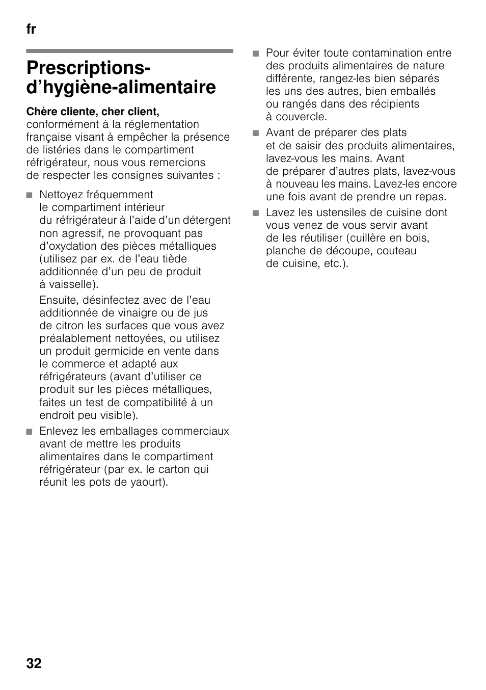 Bosch KIR31AF30 Frigorifero monoporta Porta con cerniera piatta User Manual | Page 32 / 82