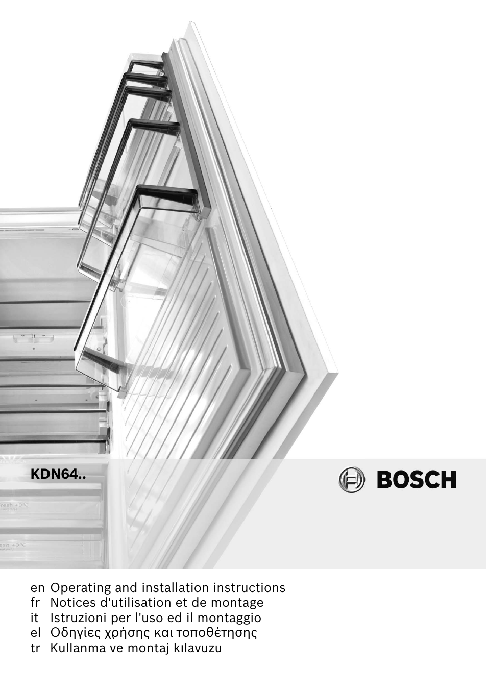Bosch KDN64VL20N Frigo-congelatore da libero posizionamento Inox look User Manual | 93 pages