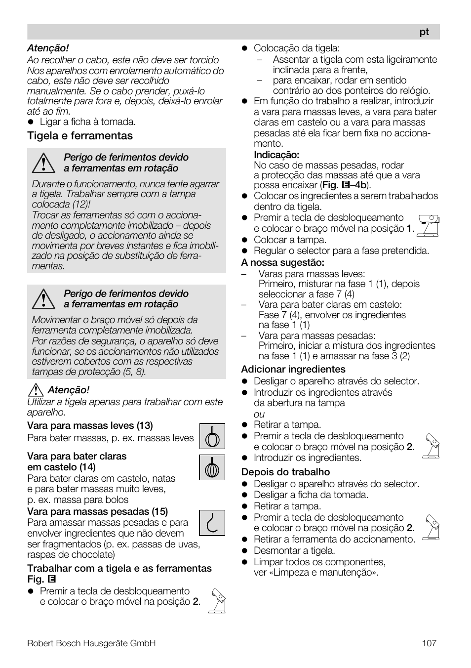 Bosch MUM56S40 User Manual | Page 107 / 173