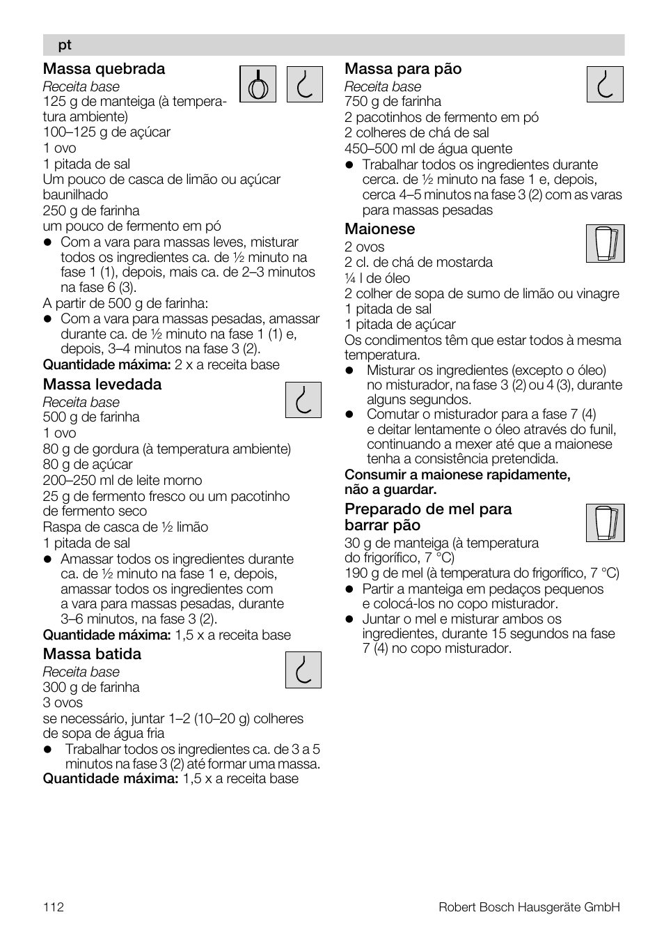 Bosch MUM56S40 User Manual | Page 112 / 173