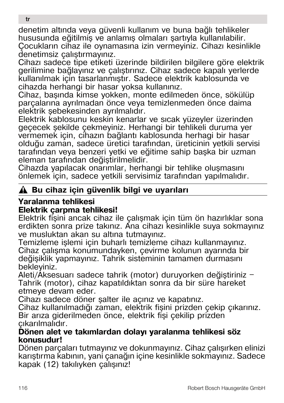 Bosch MUM56S40 User Manual | Page 116 / 173