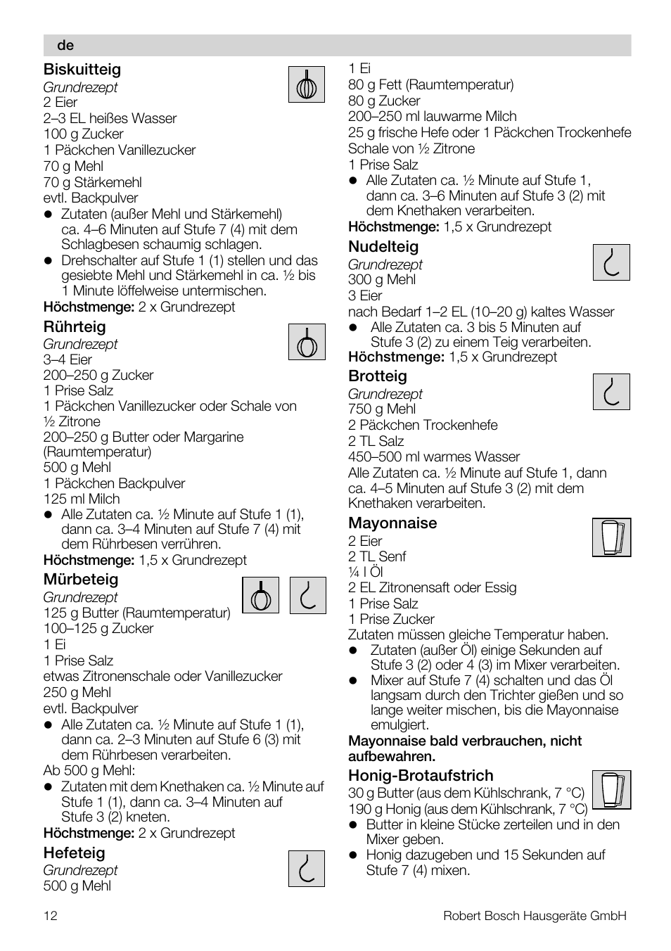 Bosch MUM56S40 User Manual | Page 12 / 173