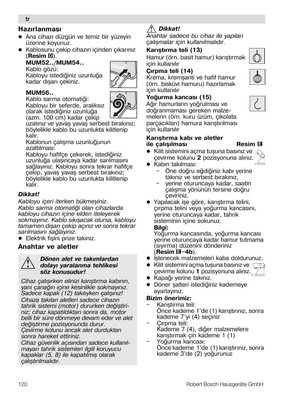Bosch MUM56S40 User Manual | Page 120 / 173