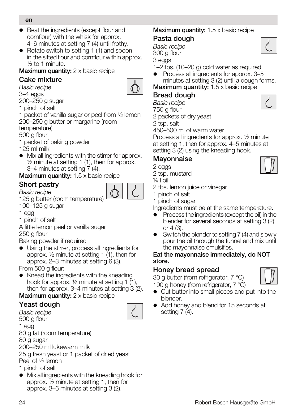 Bosch MUM56S40 User Manual | Page 24 / 173