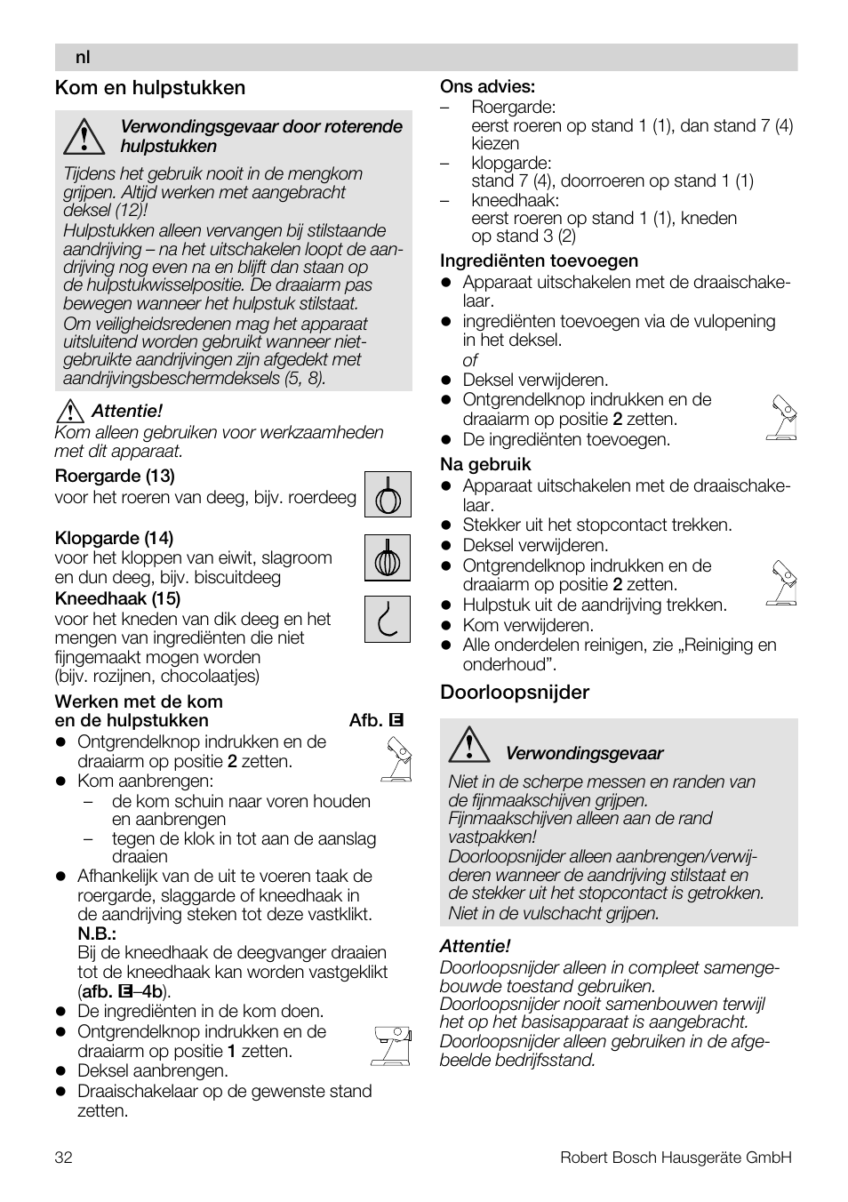 Bosch MUM56S40 User Manual | Page 32 / 173