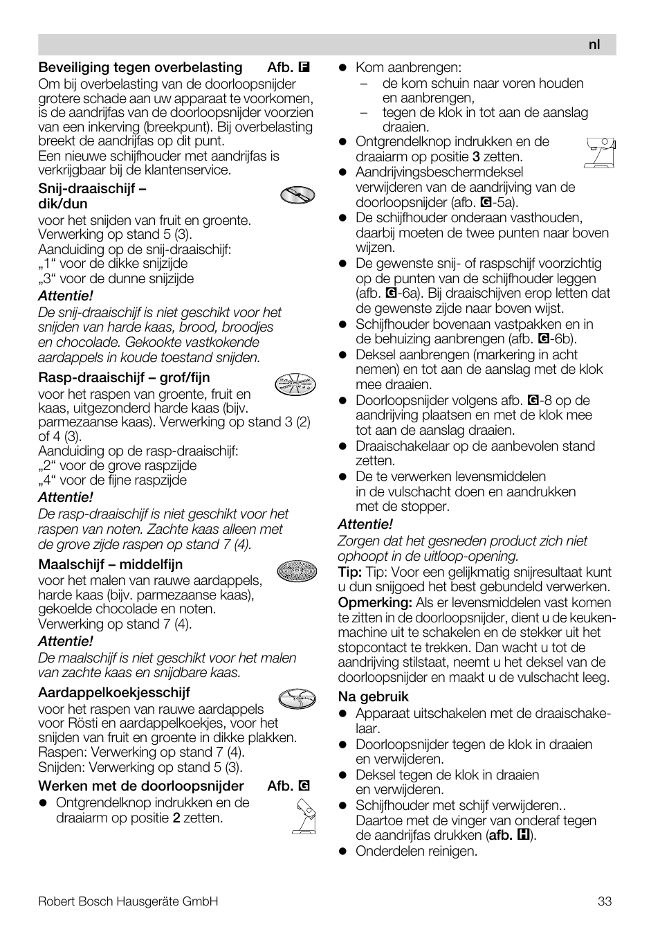 Bosch MUM56S40 User Manual | Page 33 / 173