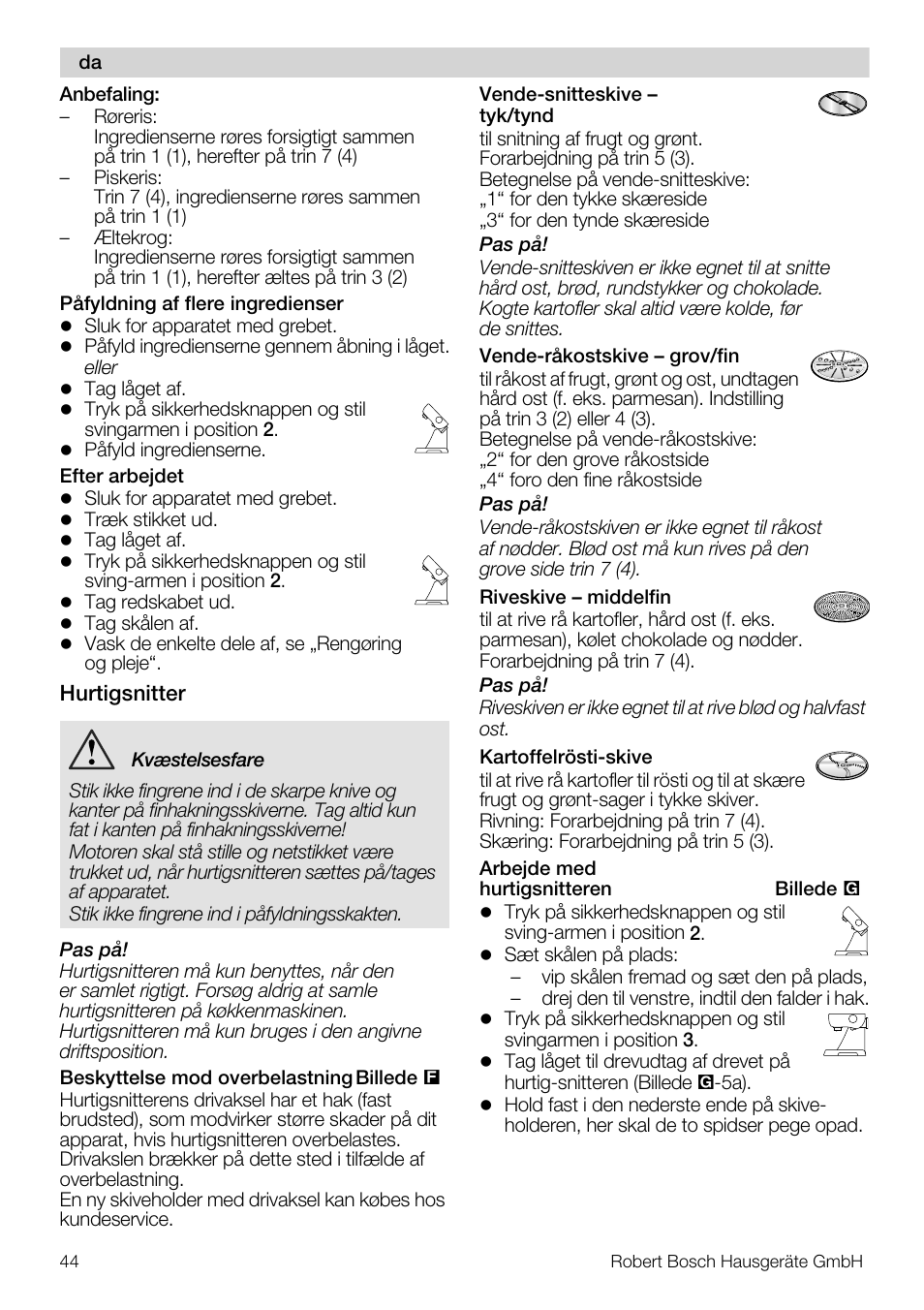 Bosch MUM56S40 User Manual | Page 44 / 173
