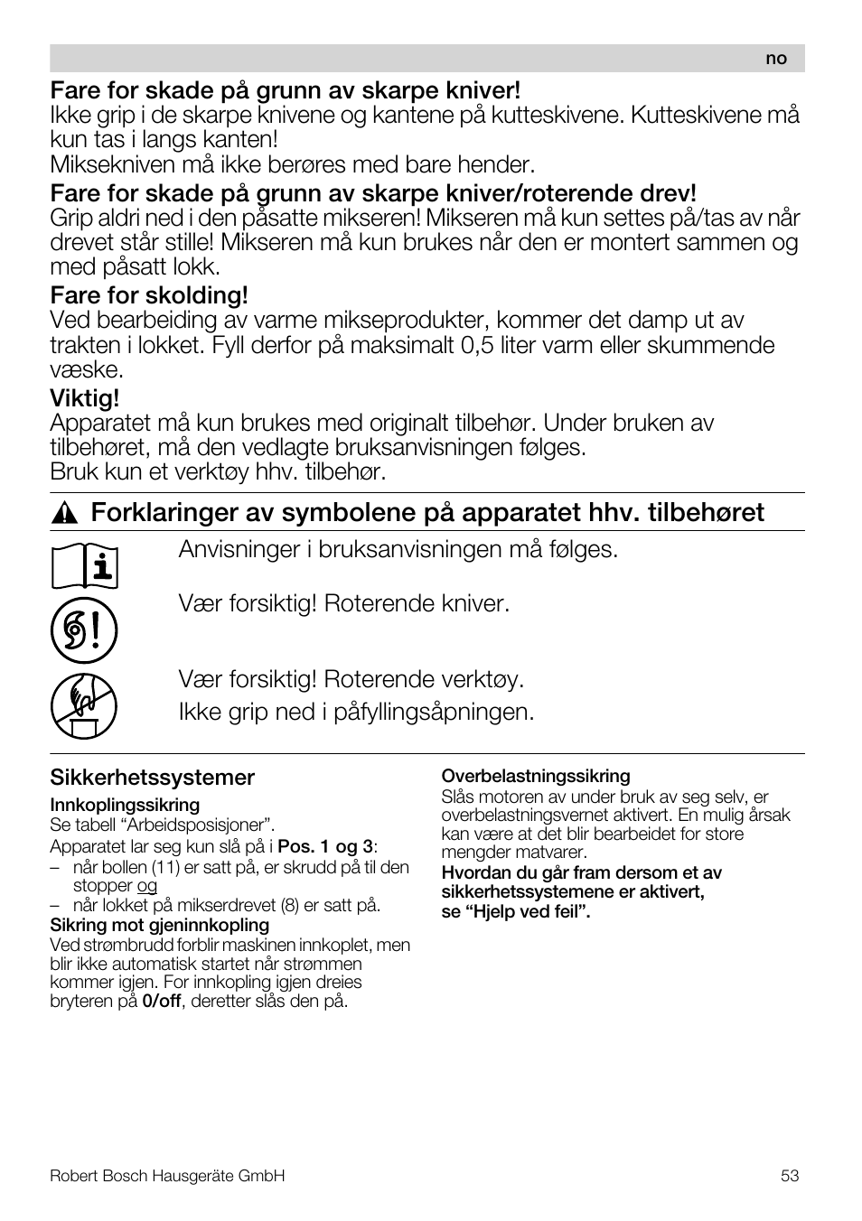 Bosch MUM56S40 User Manual | Page 53 / 173