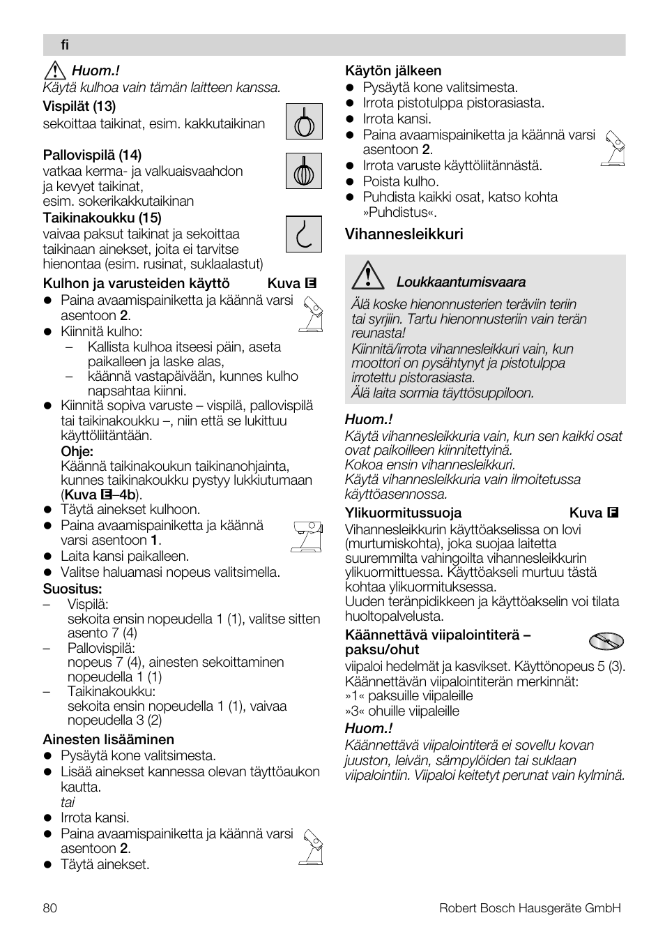 Bosch MUM56S40 User Manual | Page 80 / 173