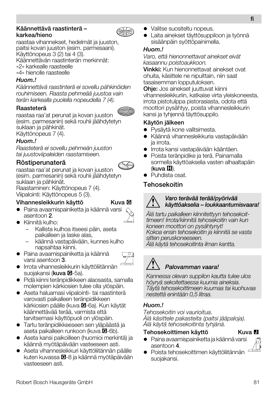 Bosch MUM56S40 User Manual | Page 81 / 173