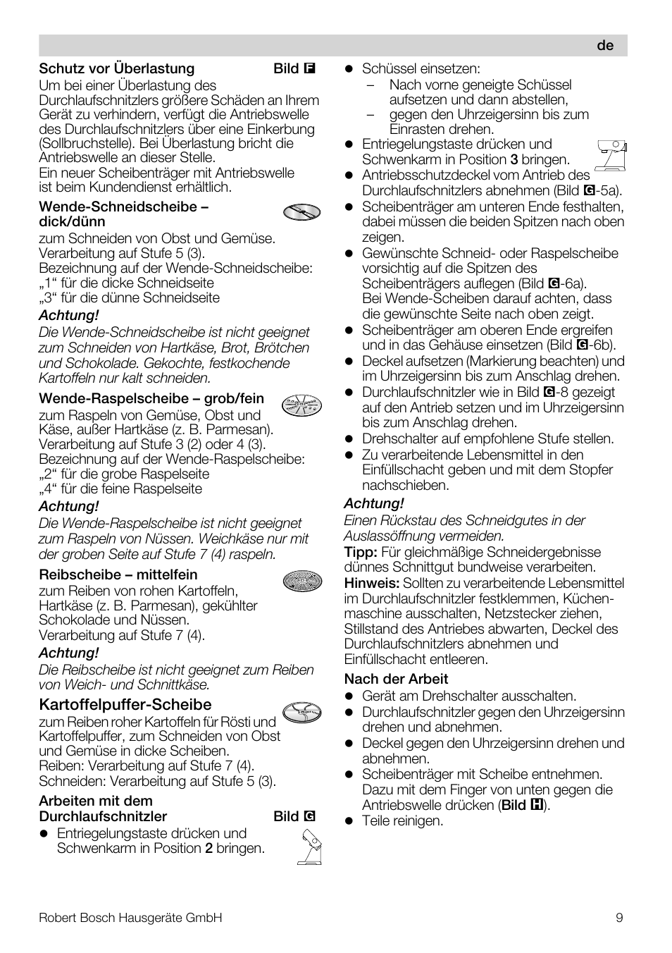 Bosch MUM56S40 User Manual | Page 9 / 173