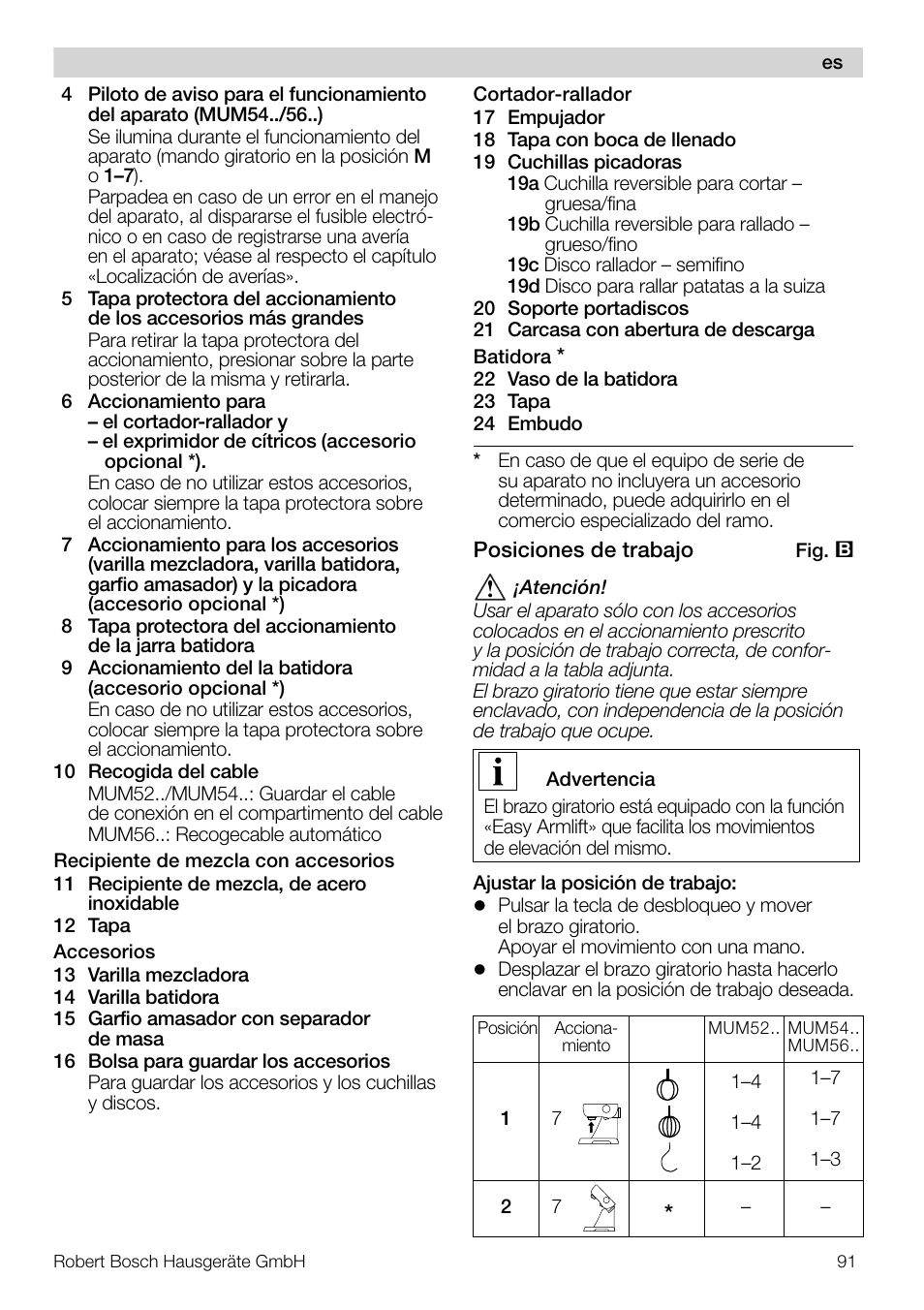 Bosch MUM56S40 User Manual | Page 91 / 173