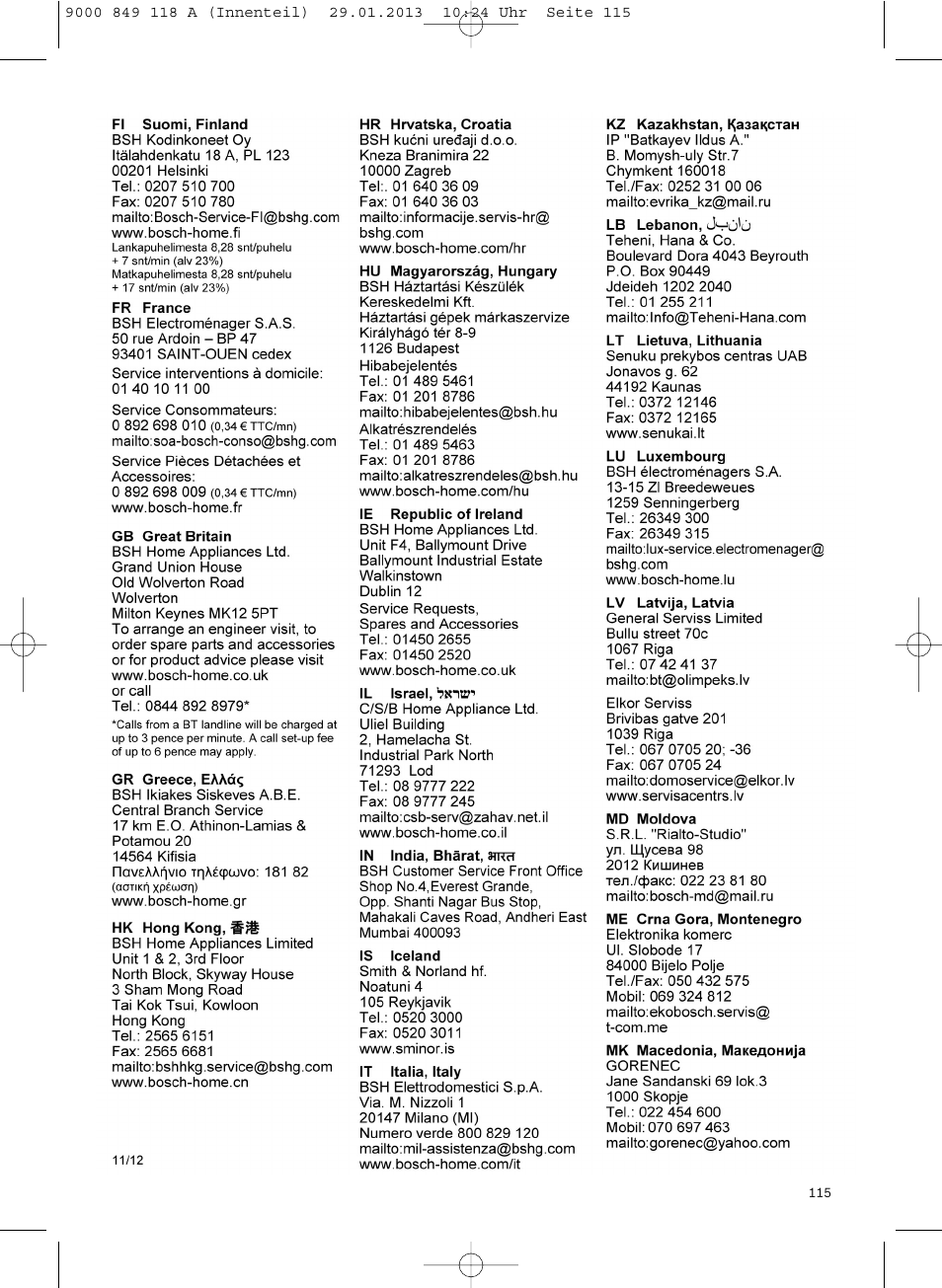 Bosch Logo Series User Manual | Page 116 / 135