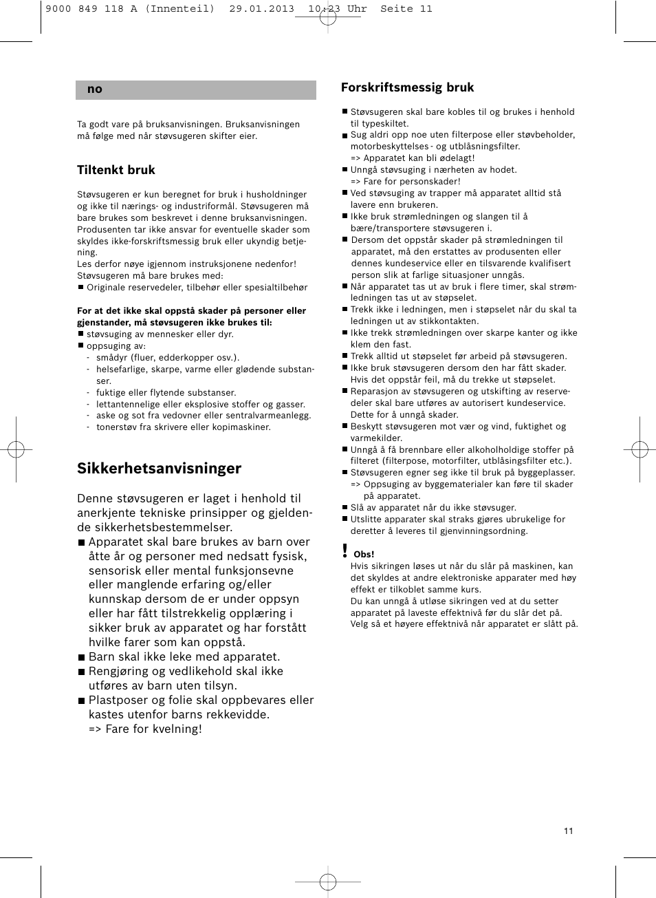 Sikkerhetsanvisninger | Bosch Logo Series User Manual | Page 12 / 135