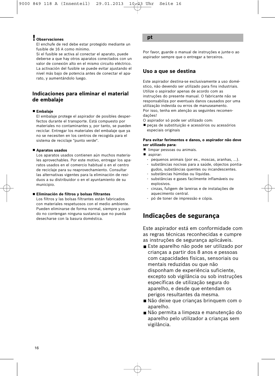 Indicações de segurança | Bosch Logo Series User Manual | Page 17 / 135