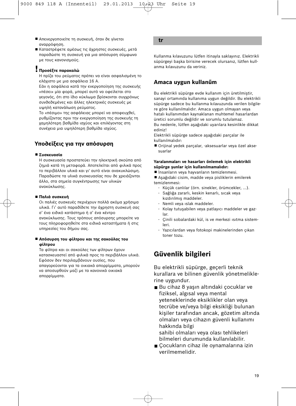 Güvenlik bilgileri | Bosch Logo Series User Manual | Page 20 / 135