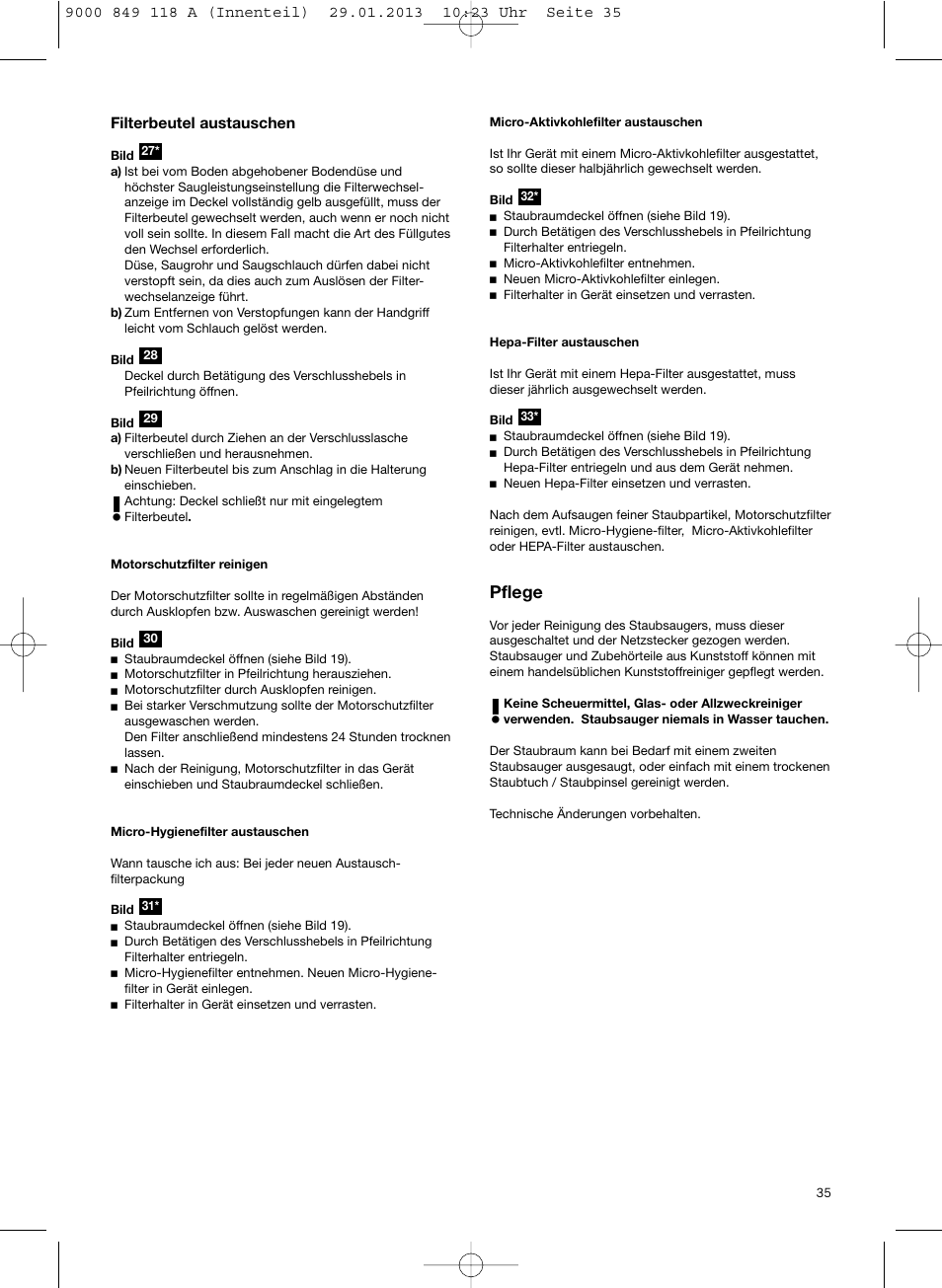 Pflege | Bosch Logo Series User Manual | Page 36 / 135