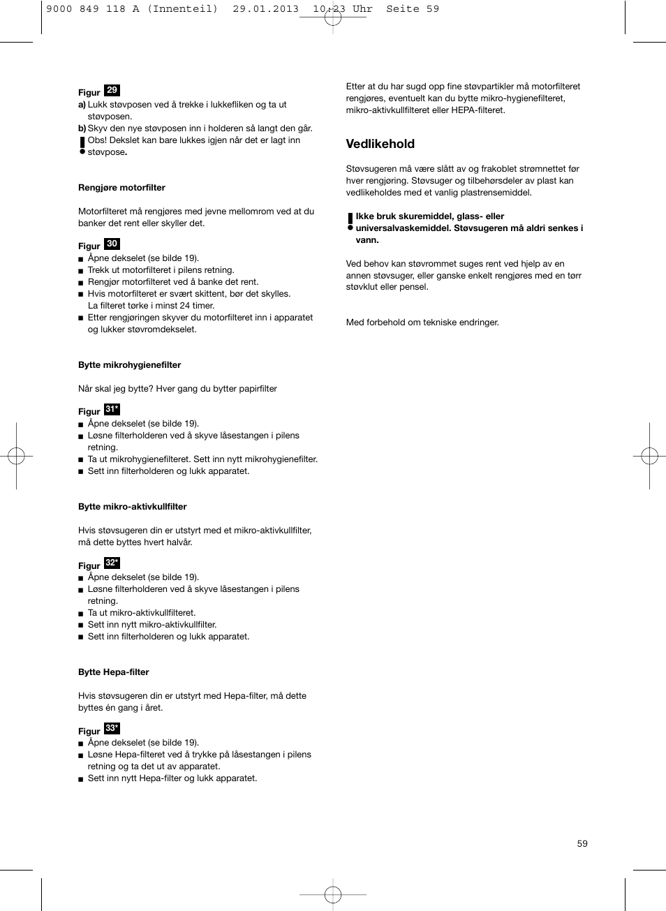 Vedlikehold | Bosch Logo Series User Manual | Page 60 / 135