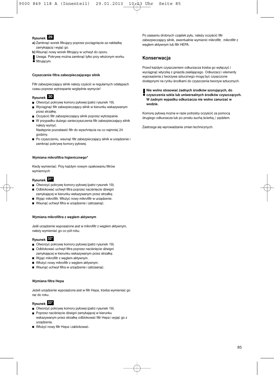 Konserwacja | Bosch Logo Series User Manual | Page 86 / 135