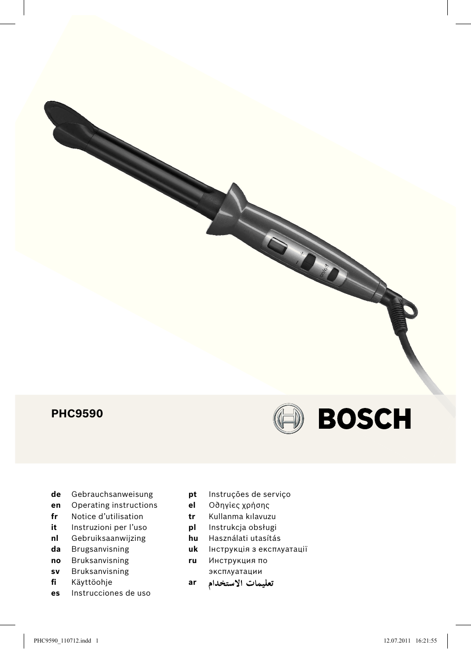 Bosch PHC9590 User Manual | 120 pages