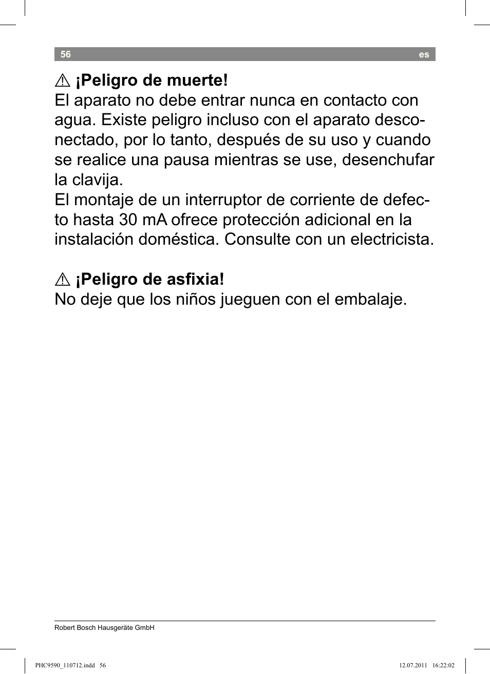Bosch PHC9590 User Manual | Page 60 / 120