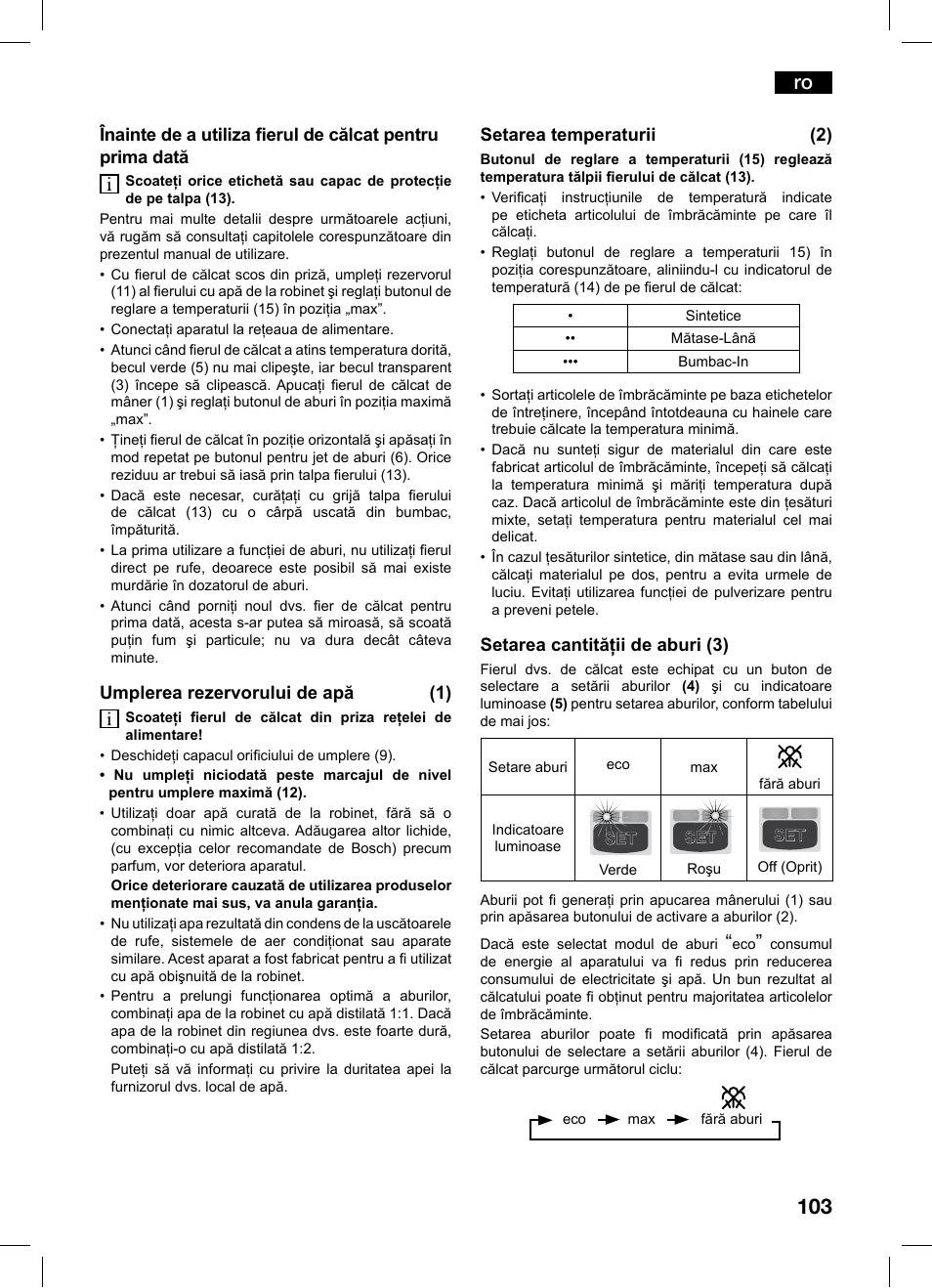 Bosch TDS1216 User Manual | Page 103 / 116