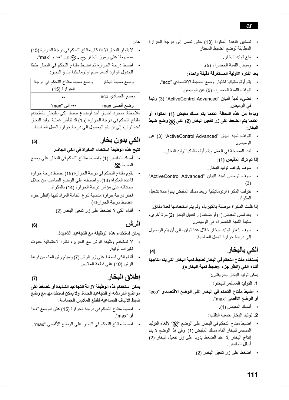 راخبلاب يكلا, راخب نودب يكلا, شرلا | راخبلا قاطإ | Bosch TDS1216 User Manual | Page 111 / 116