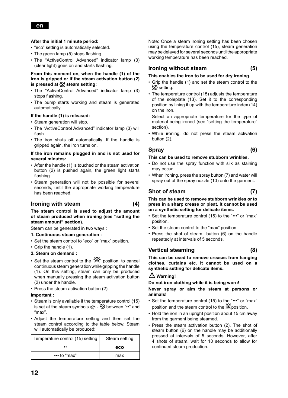 Bosch TDS1216 User Manual | Page 12 / 116