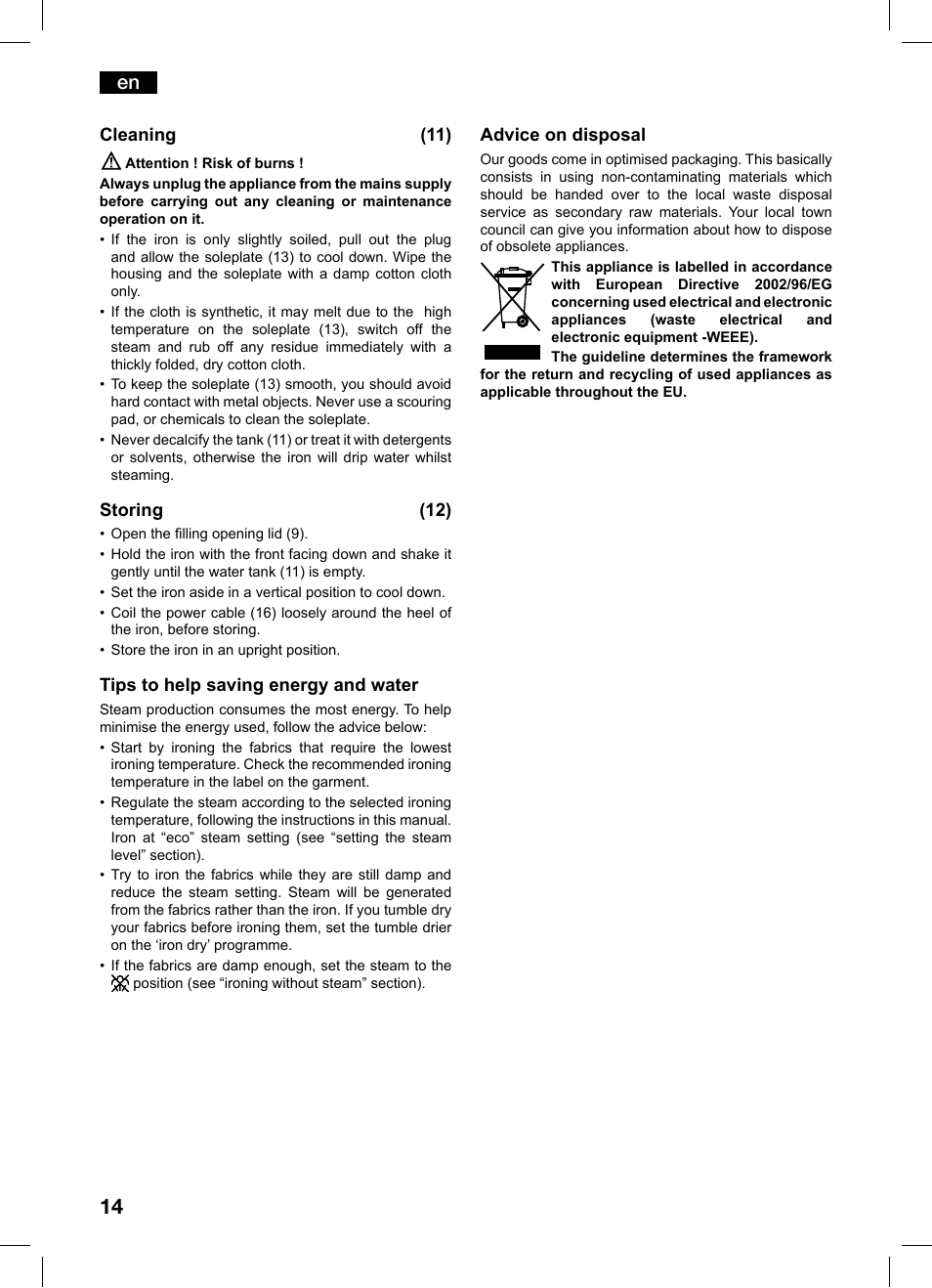 Bosch TDS1216 User Manual | Page 14 / 116