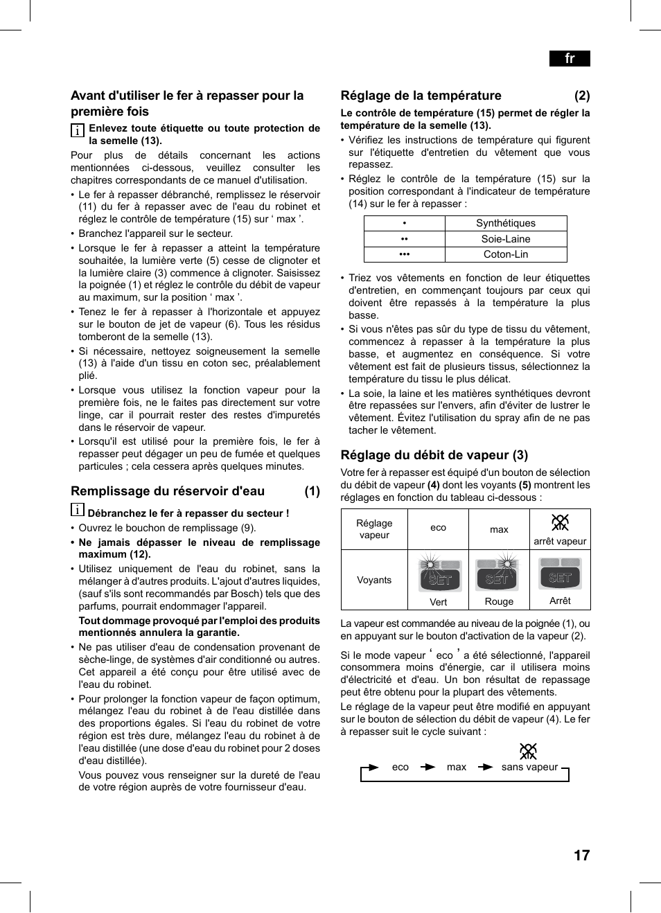 Bosch TDS1216 User Manual | Page 17 / 116