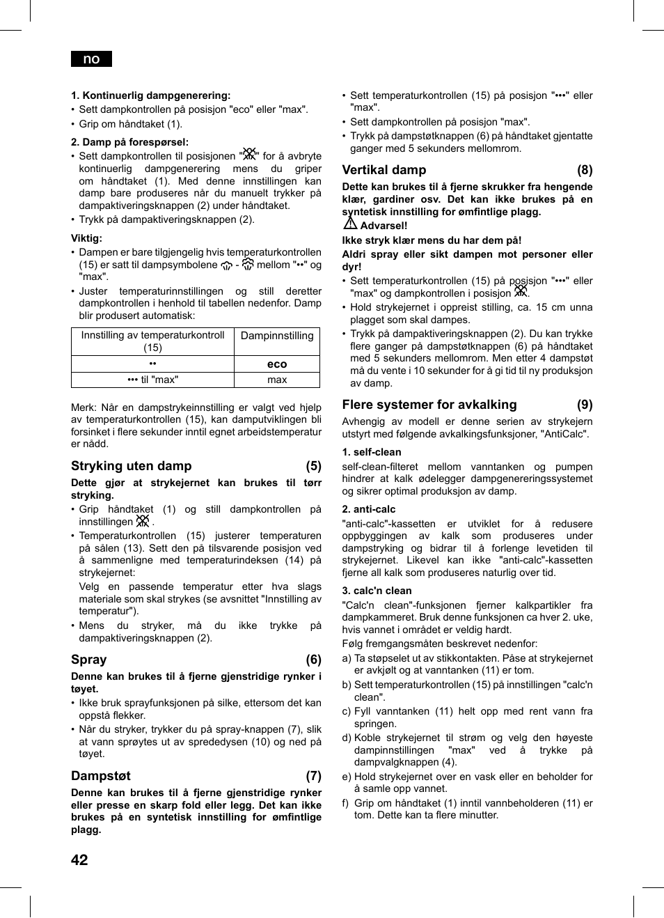 Bosch TDS1216 User Manual | Page 42 / 116