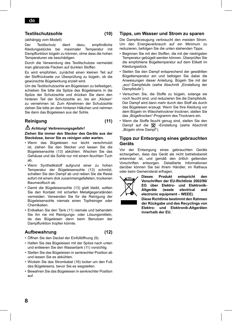 Bosch TDS1216 User Manual | Page 8 / 116