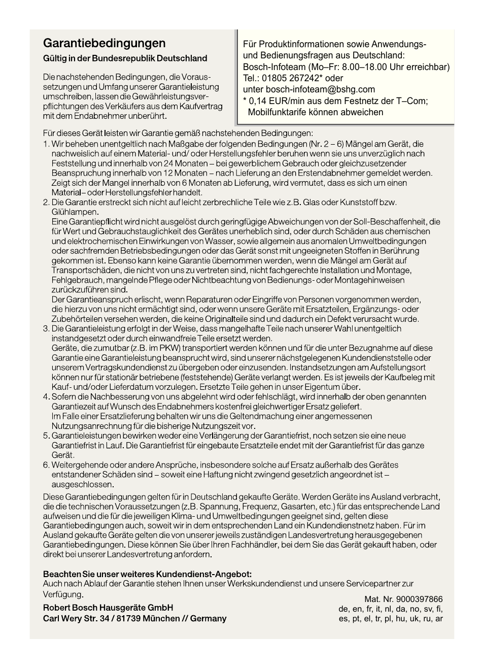 Bosch PHA2302 User Manual | Page 46 / 46