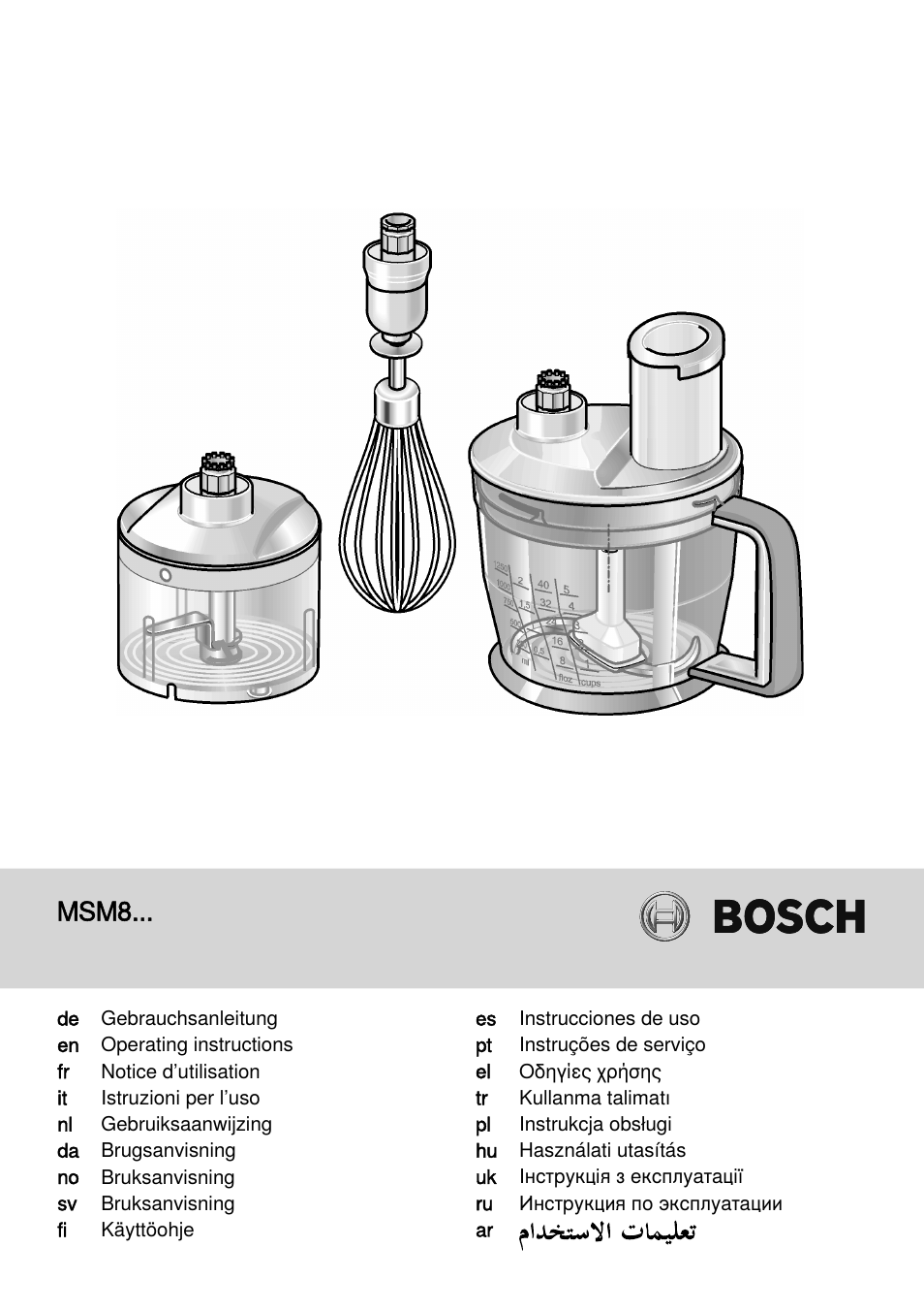 Bosch MSM88190 User Manual | 108 pages