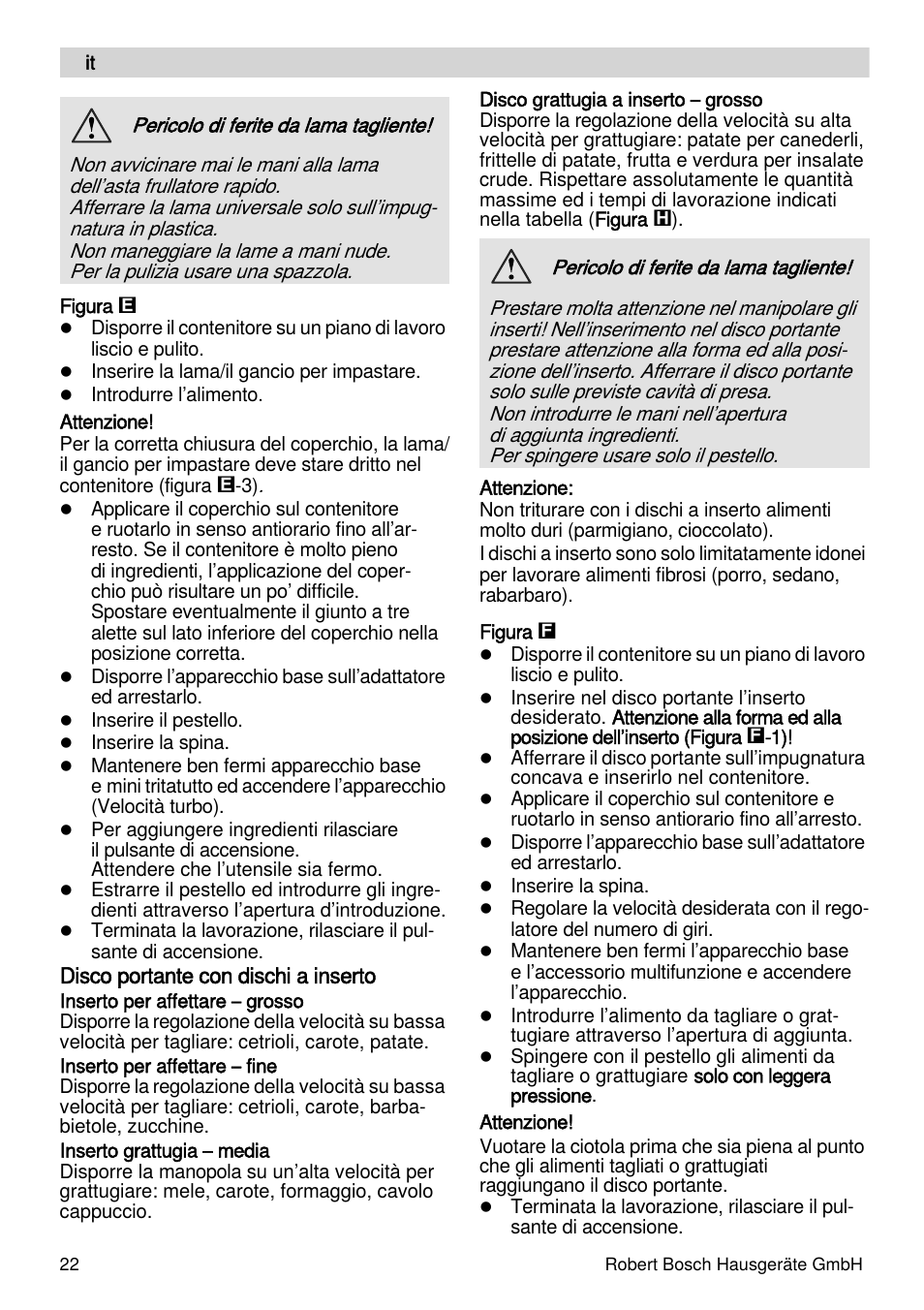 Bosch MSM88190 User Manual | Page 22 / 108
