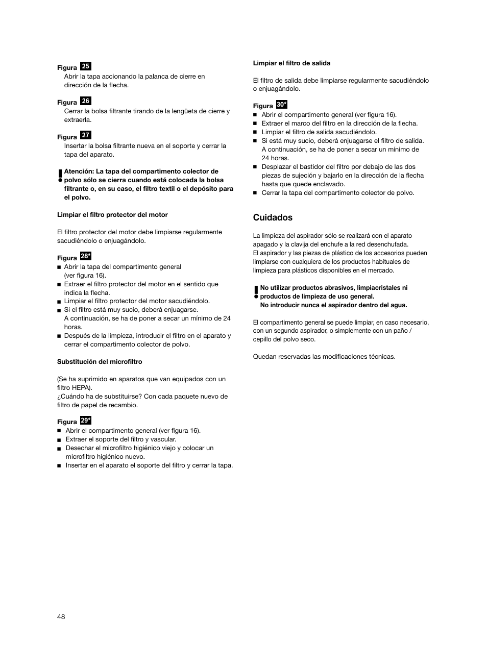 Cuidados | Bosch BSGL2MOV30 User Manual | Page 49 / 114