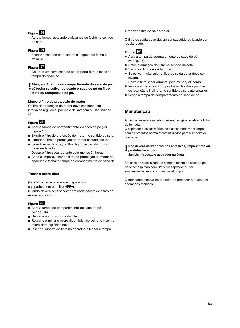 Manutenção | Bosch BSGL2MOV30 User Manual | Page 54 / 114