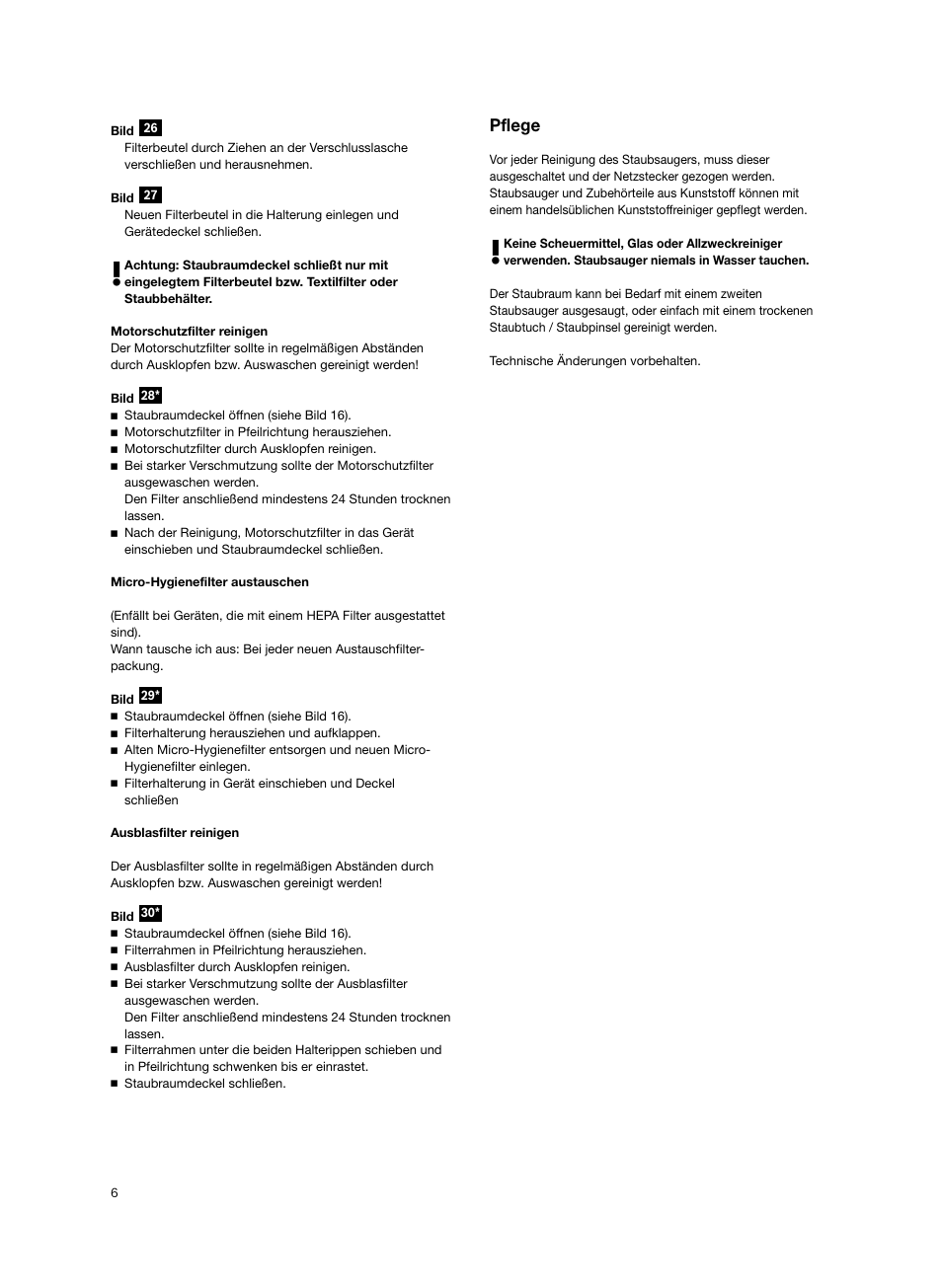 Pflege | Bosch BSGL2MOV30 User Manual | Page 7 / 114