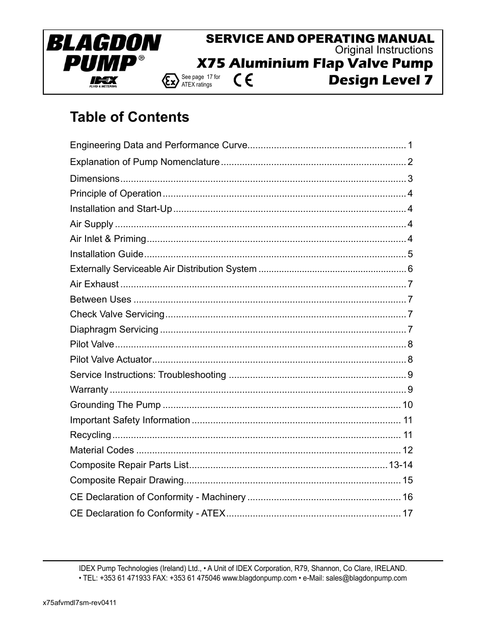 Blagdon Pump X75 Aluminium User Manual | 19 pages