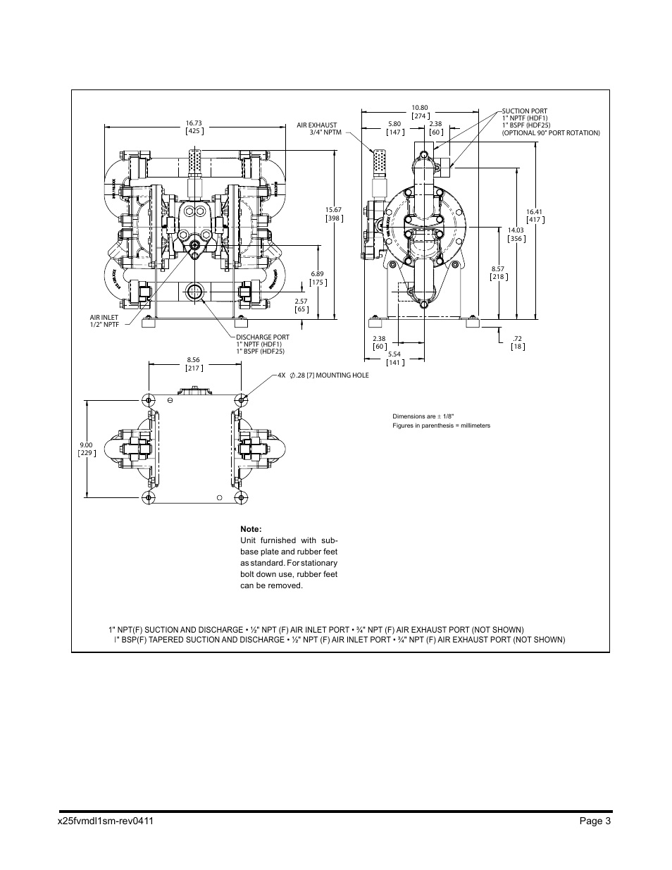 Hdf1, Hdf25, Heavy duty flap valve | Blagdon Pump X25 Metallic User Manual | Page 5 / 18