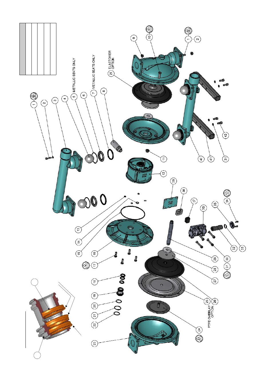 Lip seal posit ions | Blagdon Pump X40 Stainless Steel User Manual | Page 11 / 12