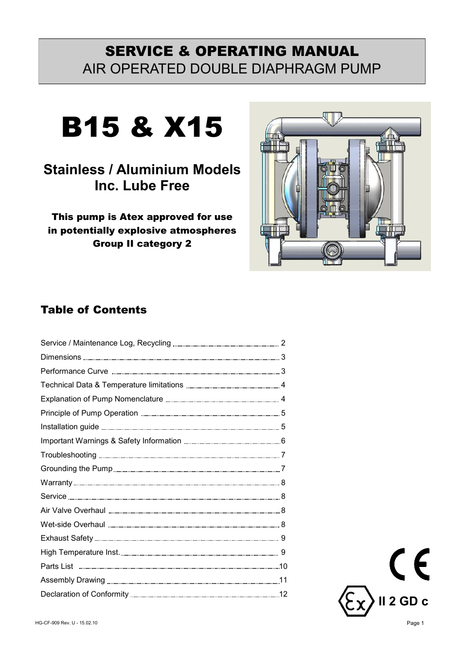 Blagdon Pump X15 Stainless Steel User Manual | 12 pages
