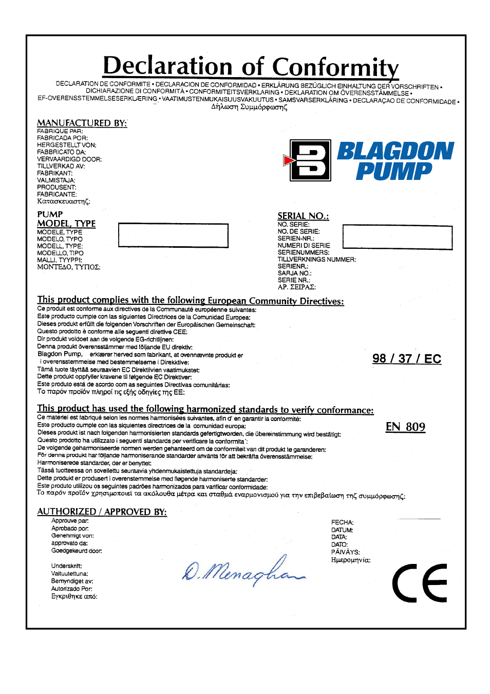 Blagdon Pump X25 Hygienic User Manual | Page 12 / 12