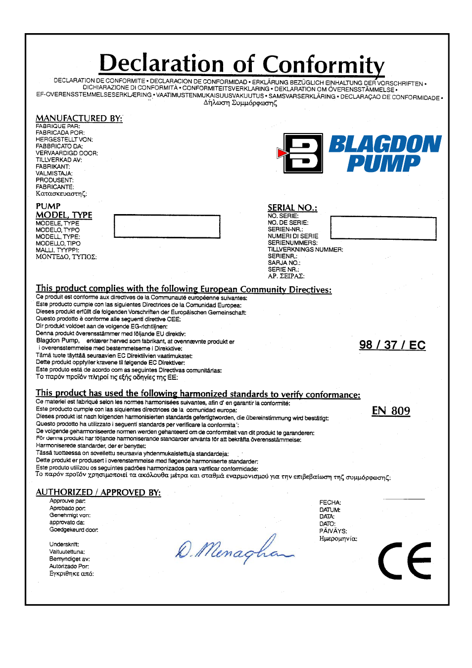 Blagdon Pump X15 Hygienic User Manual | Page 12 / 12