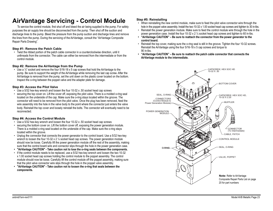 Airvantage servicing - control module | Blagdon Pump AVB75 Metallic User Manual | Page 25 / 32