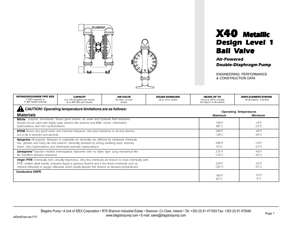 Metallic | Blagdon Pump X40 Metallic User Manual | Page 3 / 25
