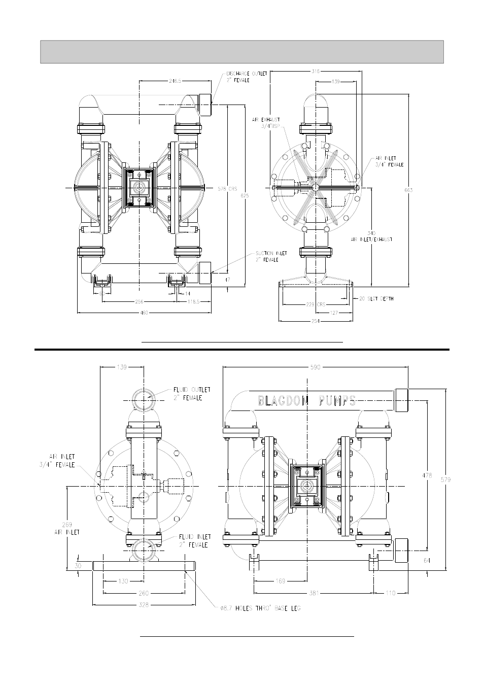 Ga drawings | Blagdon Pump X50 Metallic User Manual | Page 4 / 18