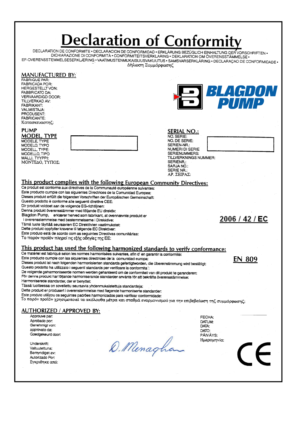 Blagdon Pump X15 Non-Metallic User Manual | Page 12 / 12